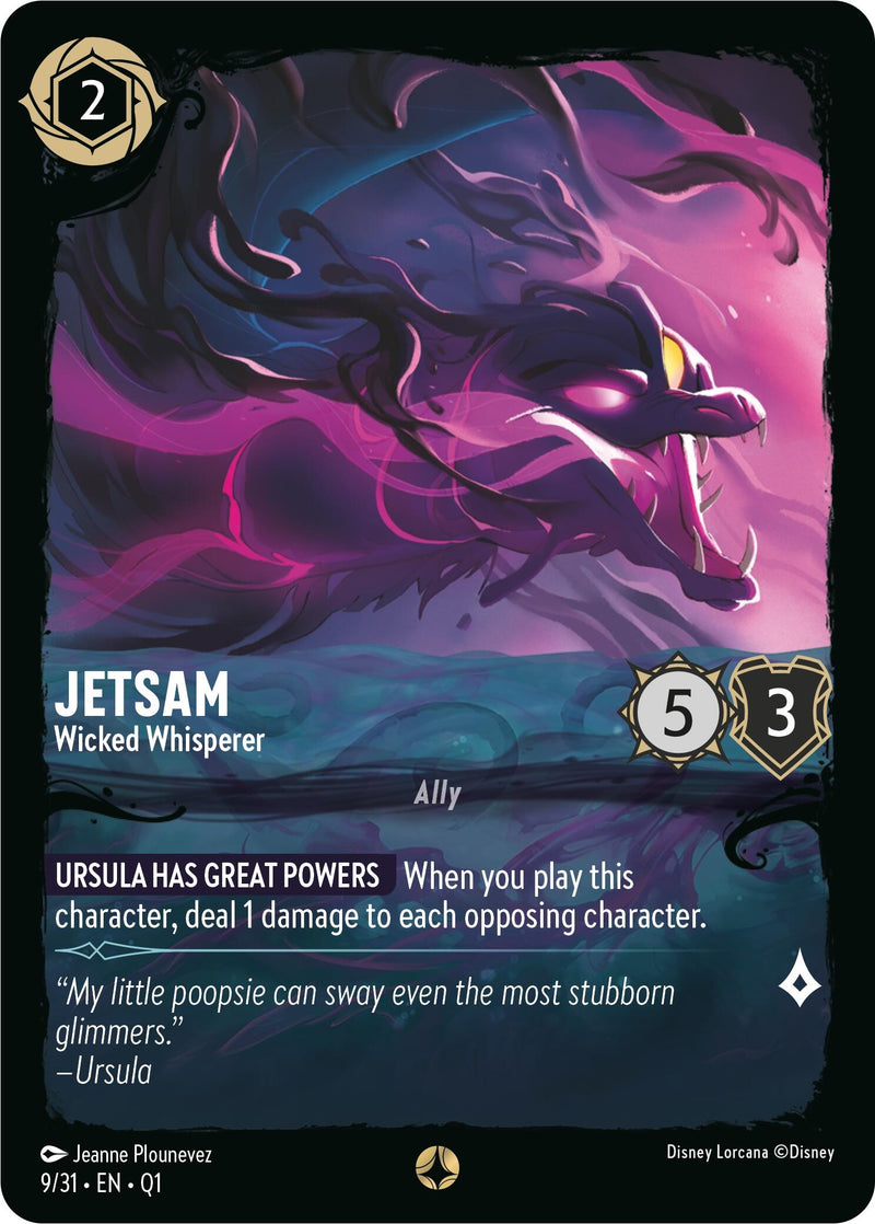 Image for Jetsam - Wicked Whisperer (9/31) (Illumineer's Quest: Deep Trouble) (Q1) - Disney Lorcana