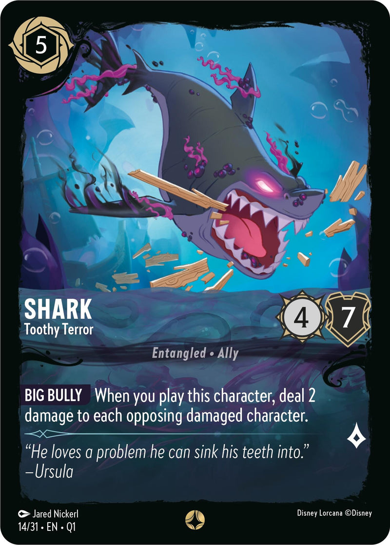 Image for Shark - Toothy Terror (14/31) (Illumineer's Quest: Deep Trouble) (Q1) - Disney Lorcana