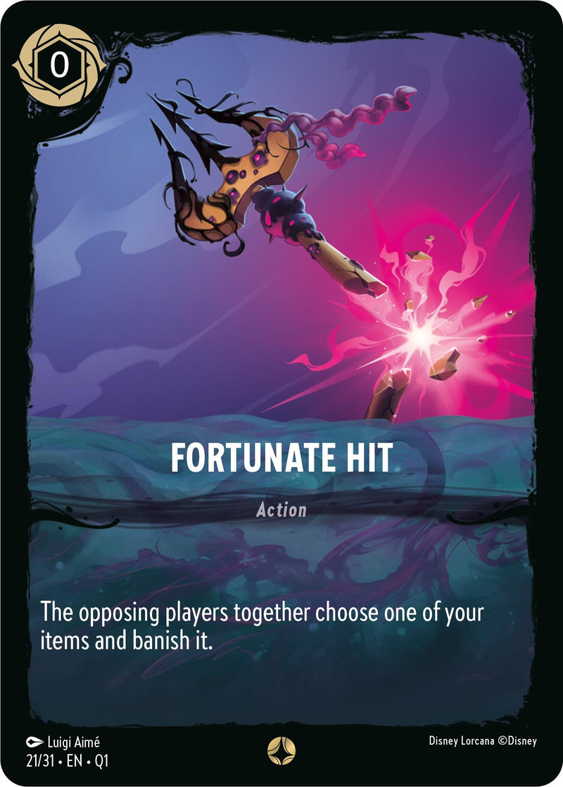 Image for Fortunate Hit (21/31) (Illumineer's Quest: Deep Trouble) (Q1) - Disney Lorcana