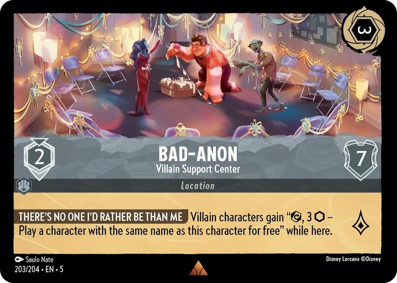 Image for Bad-Anon - Villain Support Center (203/204) (Shimmering Skies) (5) - Disney Lorcana