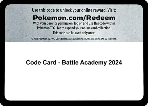 Image for Code Card - Battle Academy 2024 - Pokemon