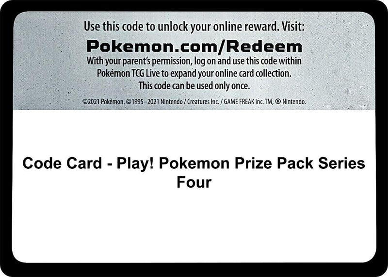 Image for Code Card - Play! Pokemon Prize Pack Series Four (Prize Pack Series Cards) - Pokemon