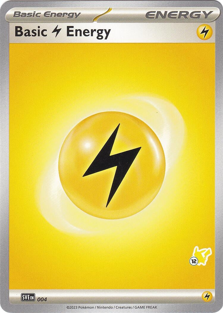 Image for Basic Lightning Energy - Pikachu 12 (004) - Pokemon