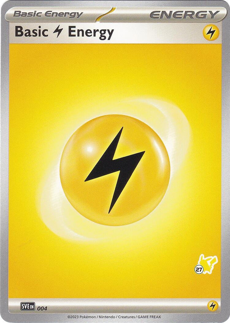 Image for Basic Lightning Energy - Pikachu 27 (004) - Pokemon