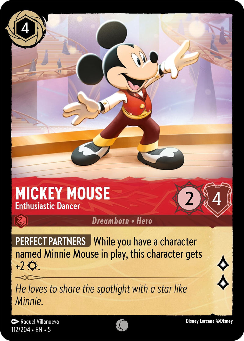 Image for Mickey Mouse - Enthusiastic Dancer (112/204) (Shimmering Skies) (5) - Disney Lorcana