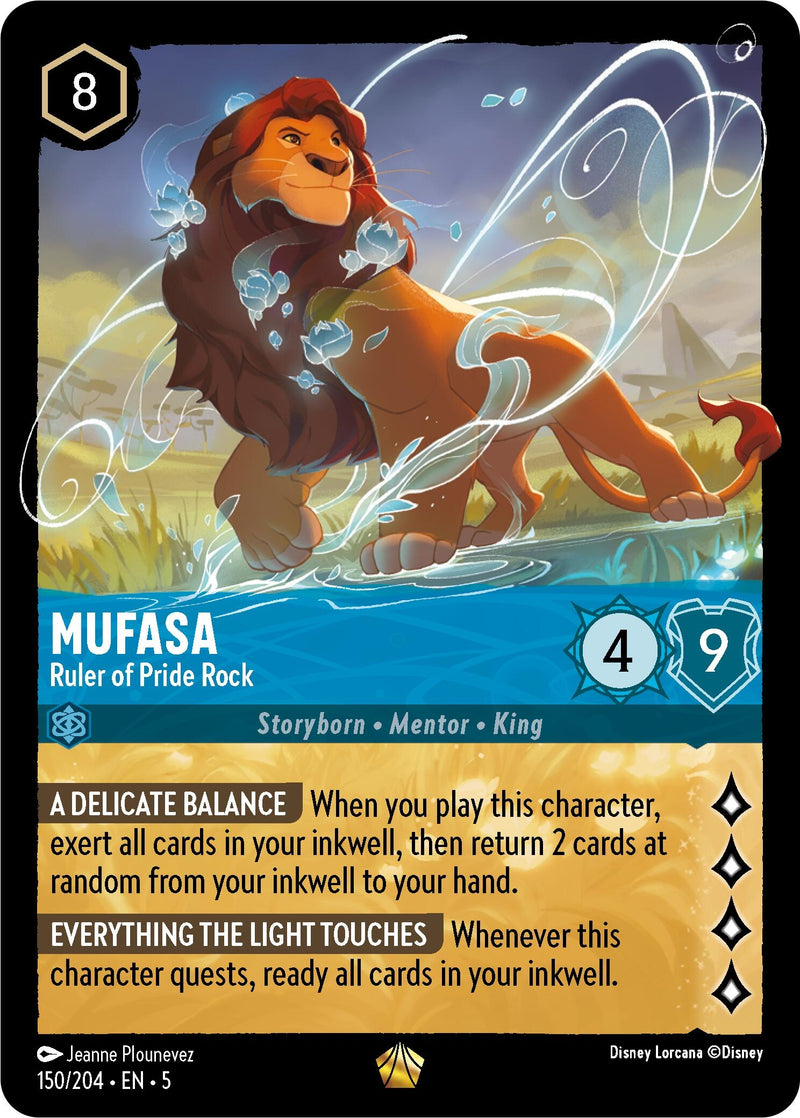 Image for Mufasa - Ruler of Pride Rock (150/204) (Shimmering Skies) (5) - Disney Lorcana