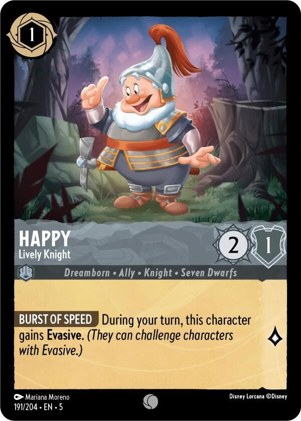 Image for Happy - Lively Knight (191/204) (Shimmering Skies) (5) - Disney Lorcana