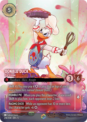 Image for Donald Duck - Pie Slinger (Enchanted) (214/204) (Shimmering Skies) - Disney Lorcana