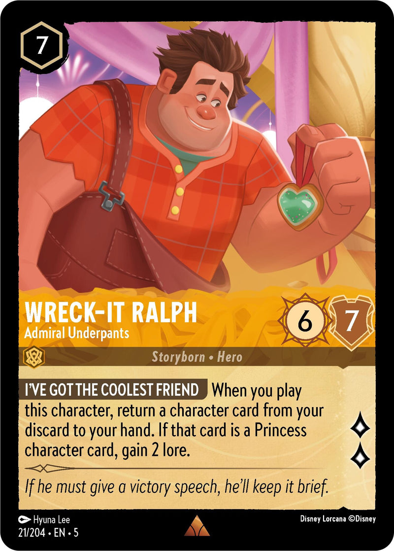 Image for Wreck-It Ralph - Admiral Underpants (21/204) (Shimmering Skies) (5) - Disney Lorcana