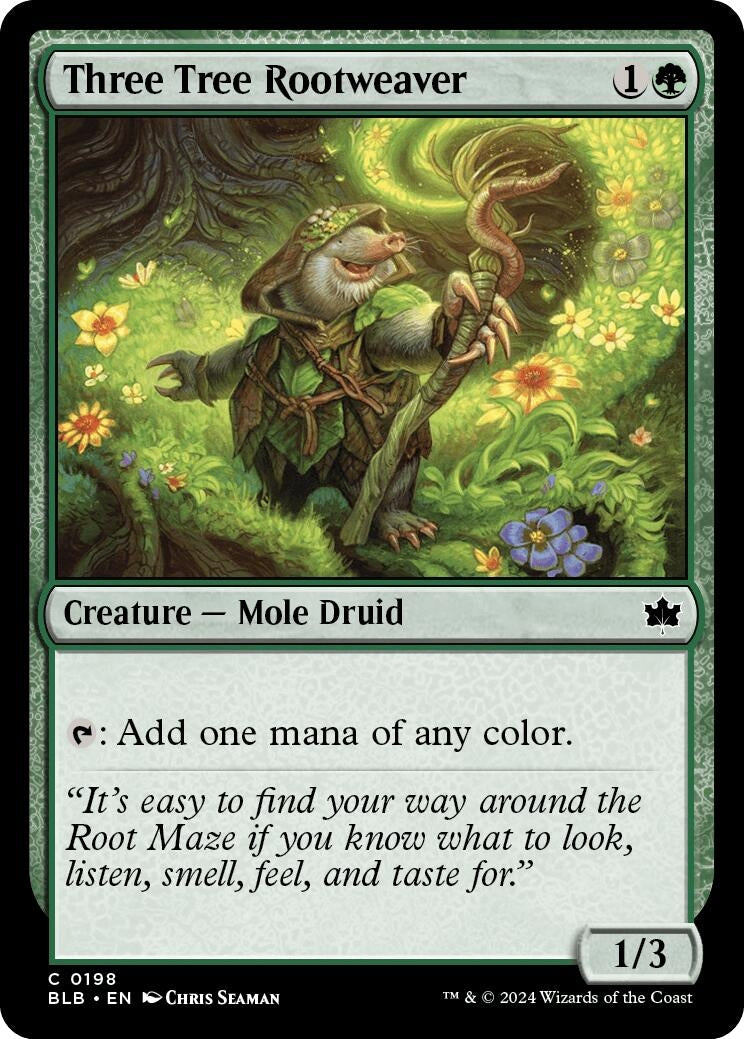 Three Tree Rootweaver (198) (Bloomburrow) Magic: The Gathering