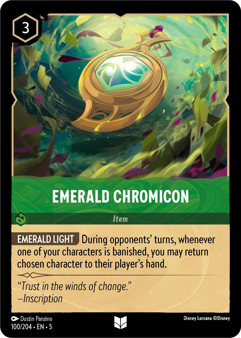 Image for Emerald Chromicon (100/204) (Shimmering Skies) (5) - Disney Lorcana