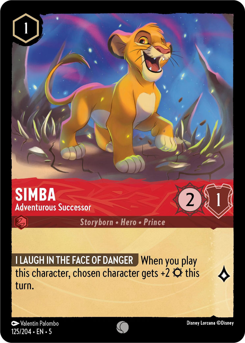 Image for Simba - Adventurous Successor (125/204) (Shimmering Skies) (5) - Disney Lorcana
