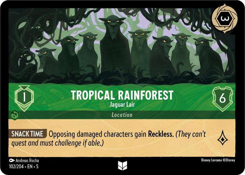 Image for Tropical Rainforest - Jaguar Lair (102/204) (Shimmering Skies) (5) - Disney Lorcana