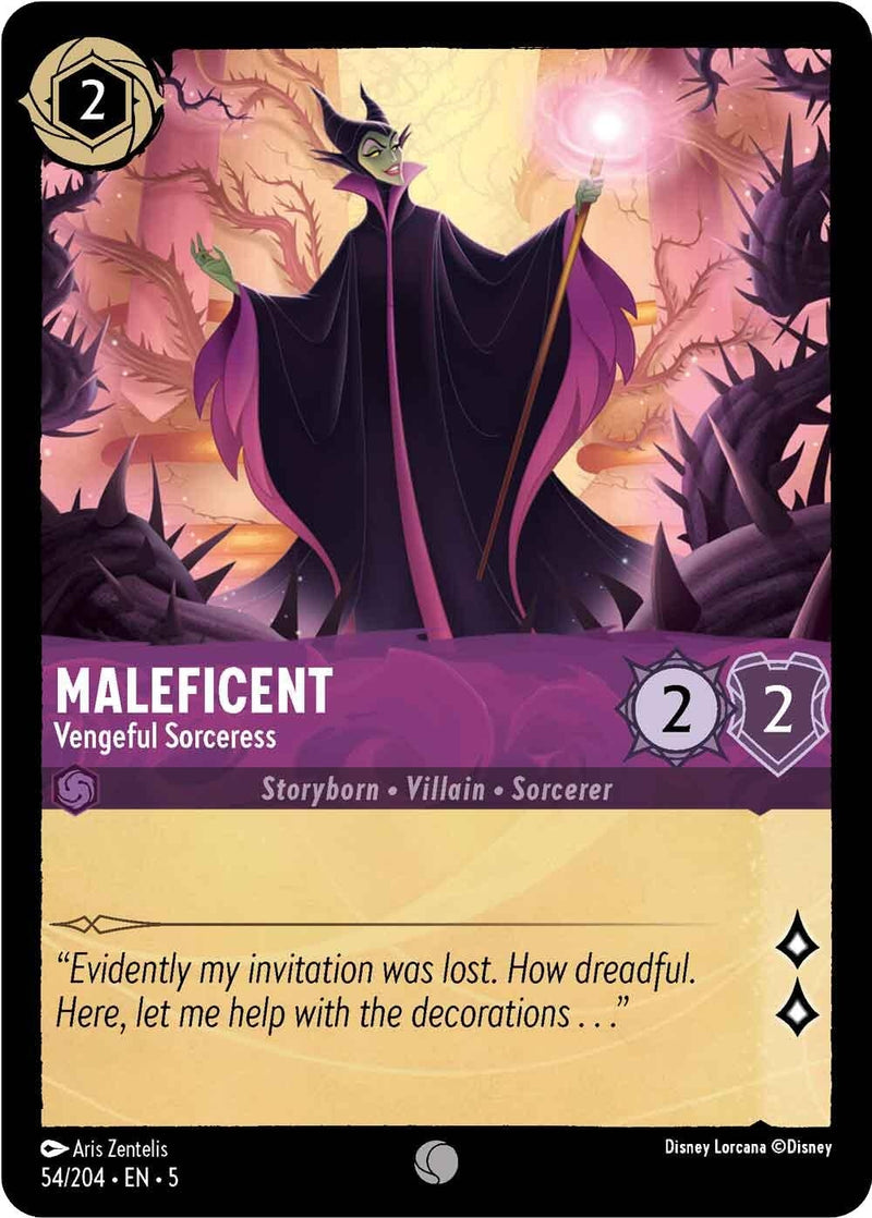 Maleficent - Vengeful Sorceress (54/204) (Shimmering Skies) Disney Lorcana