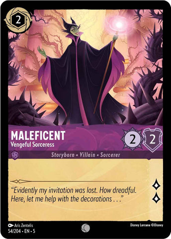 Maleficent - Vengeful Sorceress (54/204) (Shimmering Skies) Disney Lorcana