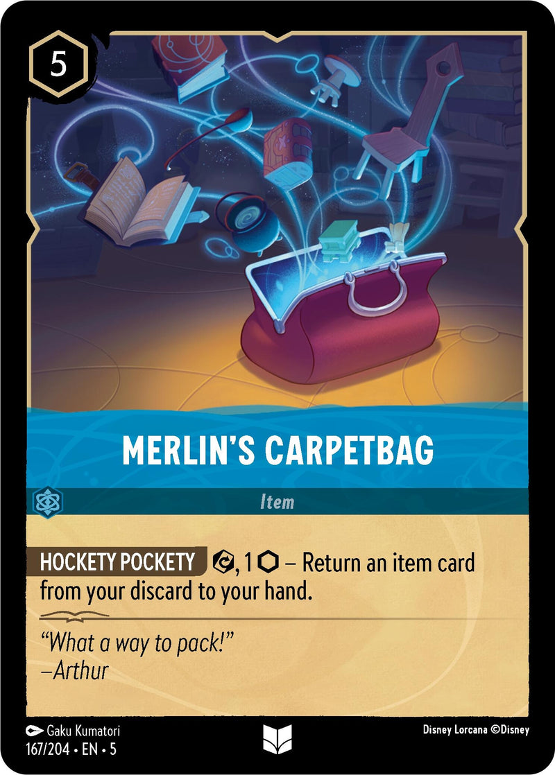 Image for Merlin's Carpetbag (167/204) (Shimmering Skies) (5) - Disney Lorcana