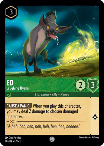 Ed - Laughing Hyena (74/204) (Shimmering Skies) Disney Lorcana