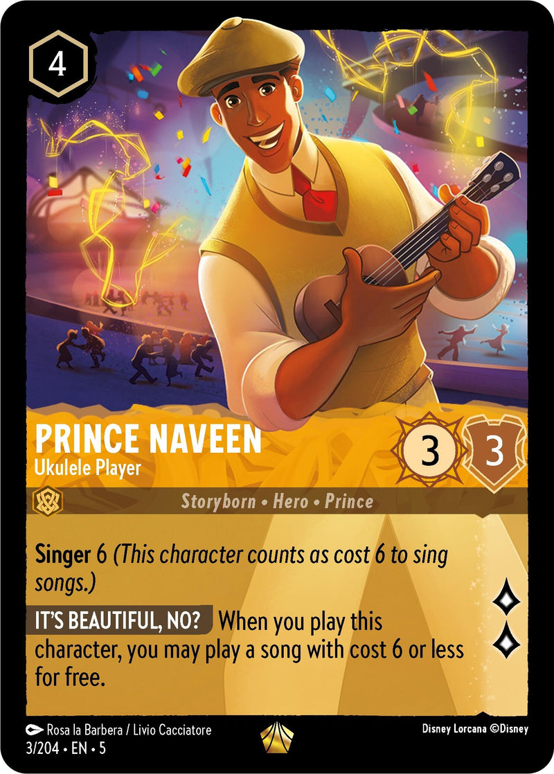 Image for Prince Naveen - Ukulele Player (3/204) (Shimmering Skies) (5) - Disney Lorcana