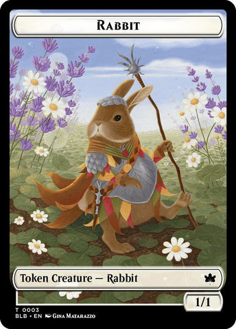 Rabbit Token (3) (Bloomburrow) Magic: The Gathering