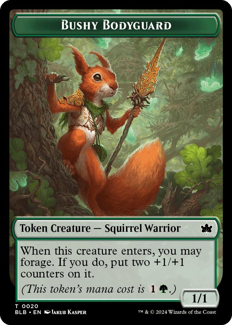 Bushy Bodyguard Token (20) (Bloomburrow) Magic: The Gathering