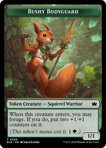 Bushy Bodyguard Token (20) (Bloomburrow) Magic: The Gathering
