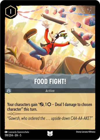Food Fight! (199/204) (Shimmering Skies) Disney Lorcana