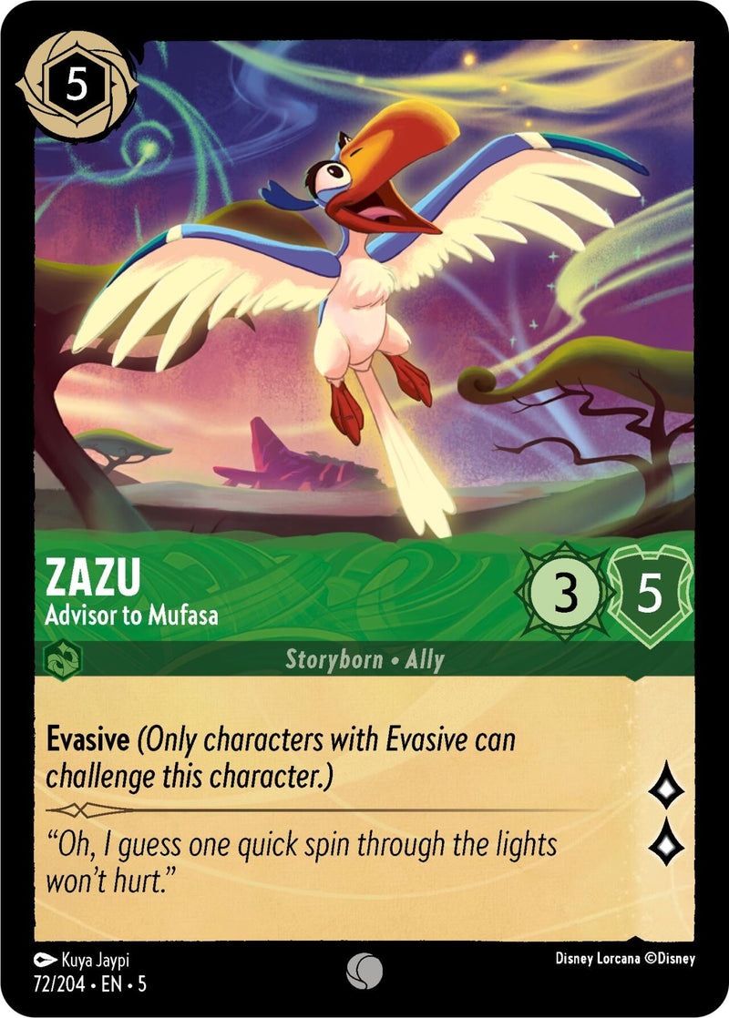 Zazu - Advisor to Mufasa (72/204) (Shimmering Skies) Disney Lorcana