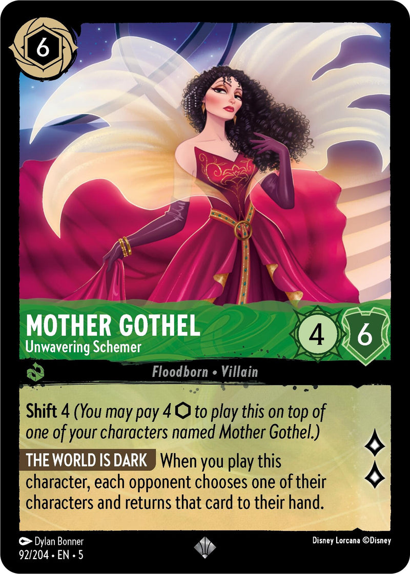 Image for Mother Gothel - Unwavering Schemer (92/204) (Shimmering Skies) (5) - Disney Lorcana