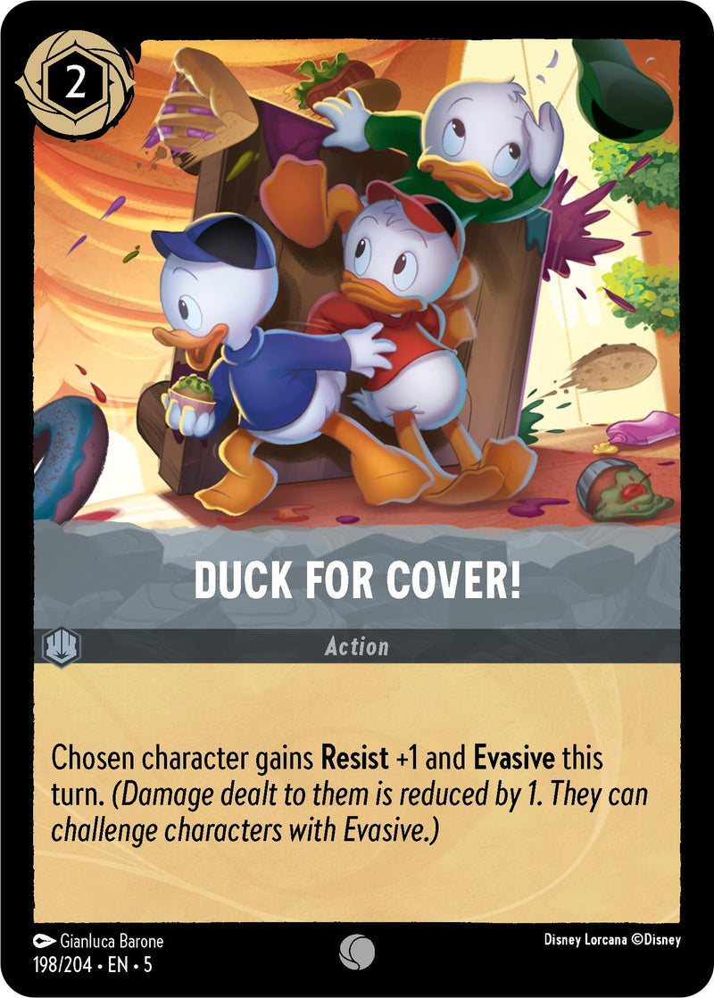 Image for Duck for Cover! (198/204) (Shimmering Skies) (5) - Disney Lorcana