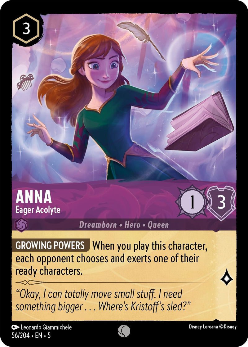 Anna - Eager Acolyte (56/204) (Shimmering Skies) Disney Lorcana