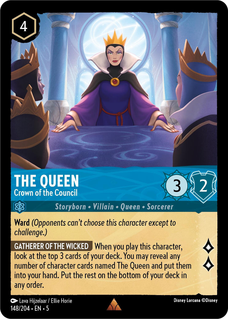 Image for The Queen - Crown of the Council (148/204) (Shimmering Skies) (5) - Disney Lorcana