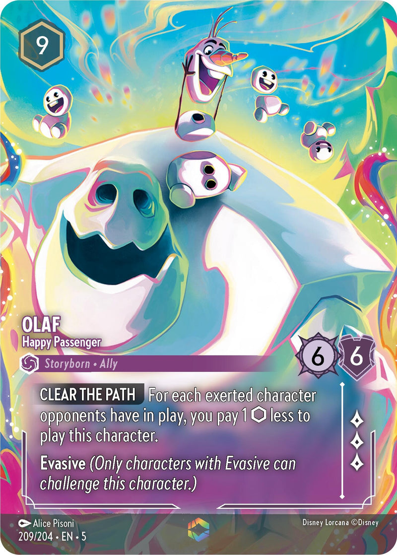 Image for Olaf - Happy Passenger (Enchanted) (209/204) (Shimmering Skies) - Disney Lorcana