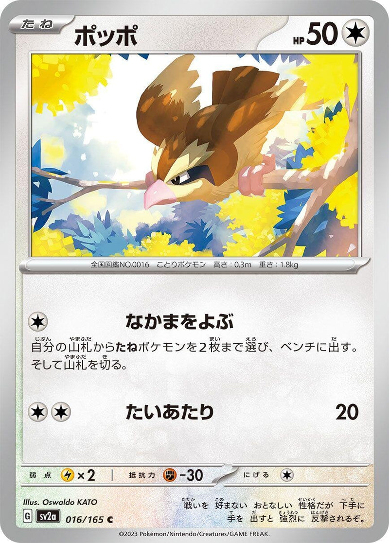 Image for Pidgey (016/165) (SV2a: Pokemon Card 151) (SV2a) - Pokemon Japan