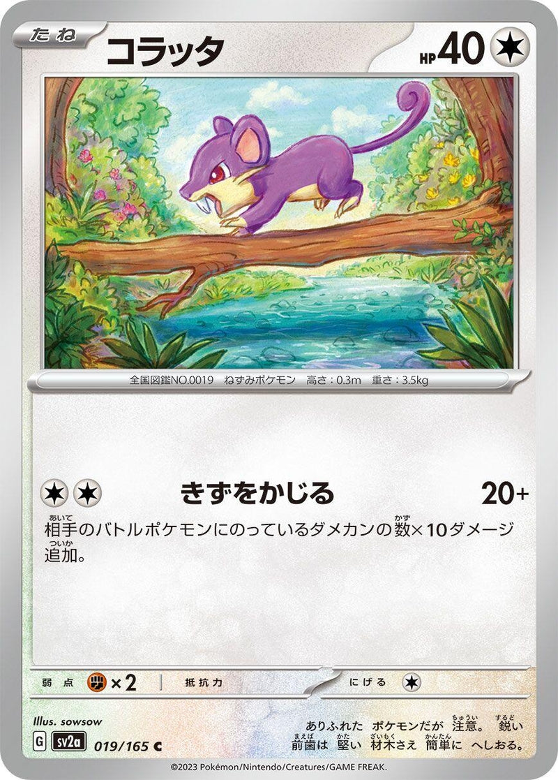Image for Rattata (019/165) (SV2a: Pokemon Card 151) (SV2a) - Pokemon Japan