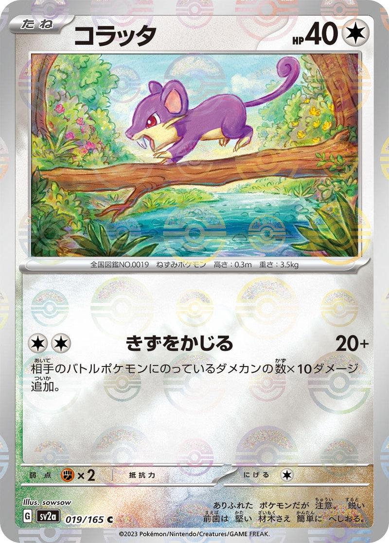 Image for Rattata (Poke Ball Pattern) (019/165) (SV2a: Pokemon Card 151) (SV2a) - Pokemon Japan