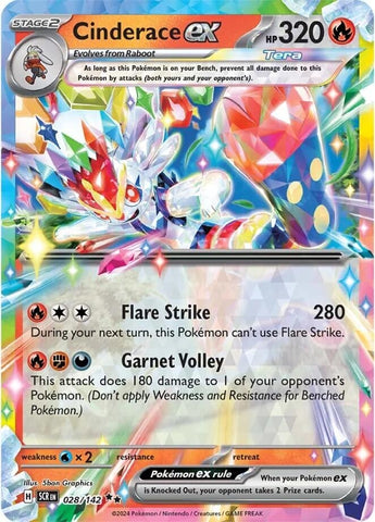 Image for Cinderace ex (028/142) (SV07: Stellar Crown) - Pokemon