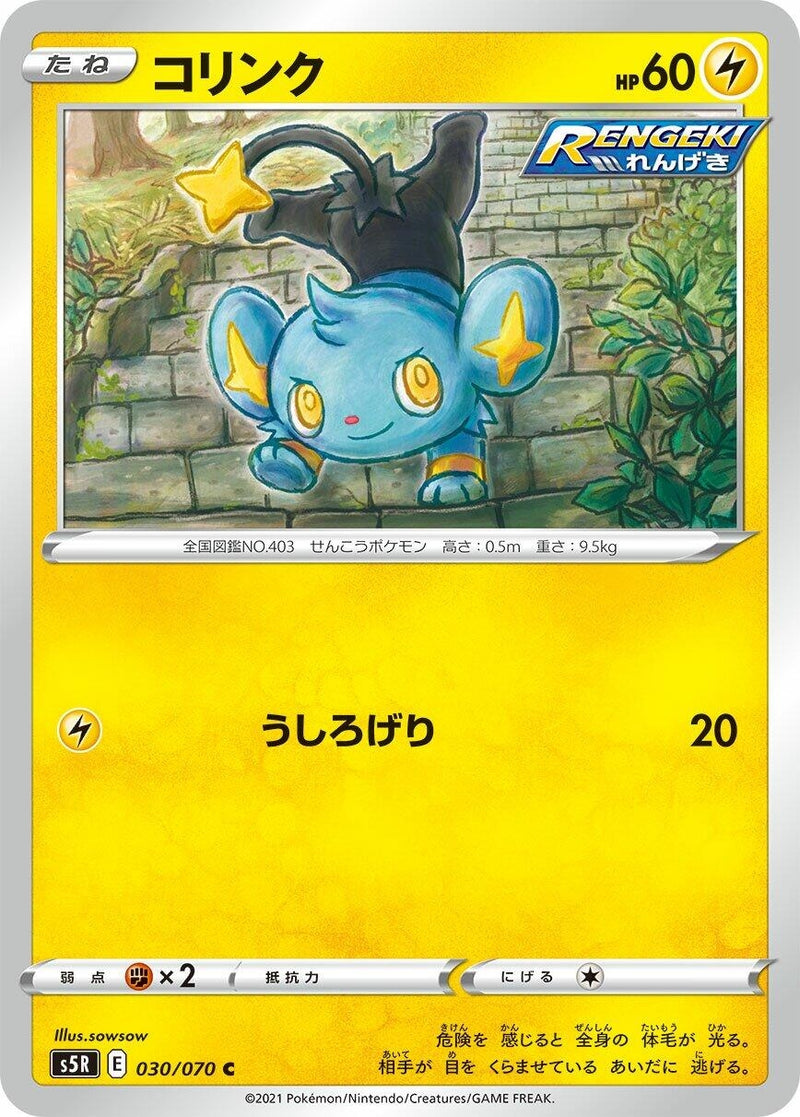 Image for Shinx (030/070) (S5R: Rapid Strike Master) (S5R) - Pokemon Japan