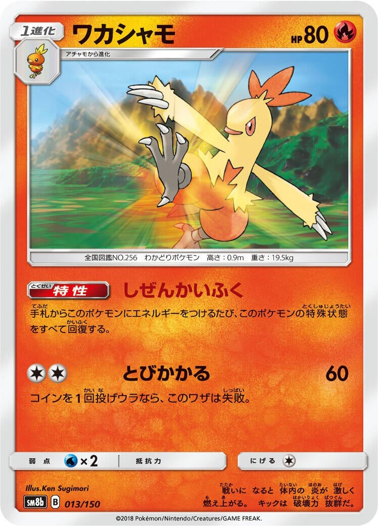 Image for Combusken (013/150) (SM8b: GX Ultra Shiny) (SM8b) - Pokemon Japan