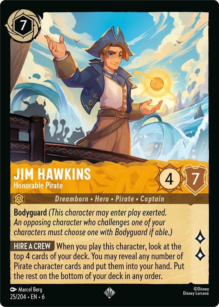Image for Jim Hawkins - Honorable Pirate (25/204) (Azurite Sea) (6) - Disney Lorcana