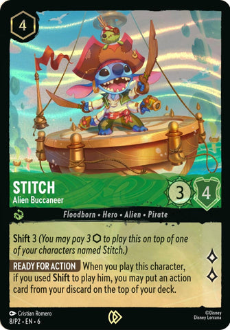 Stitch - Alien Buccaneer (Stitch Collector's Gift Set Promo) (8) (Disney Lorcana Promo Cards) Disney Lorcana