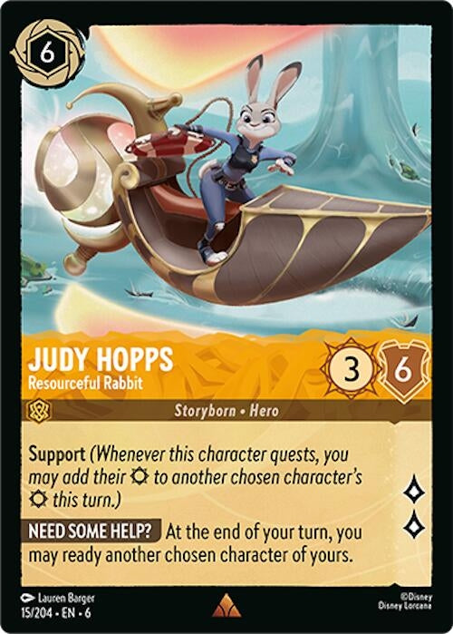 Image for Judy Hopps - Resourceful Rabbit (15/204) (Azurite Sea) (6) - Disney Lorcana