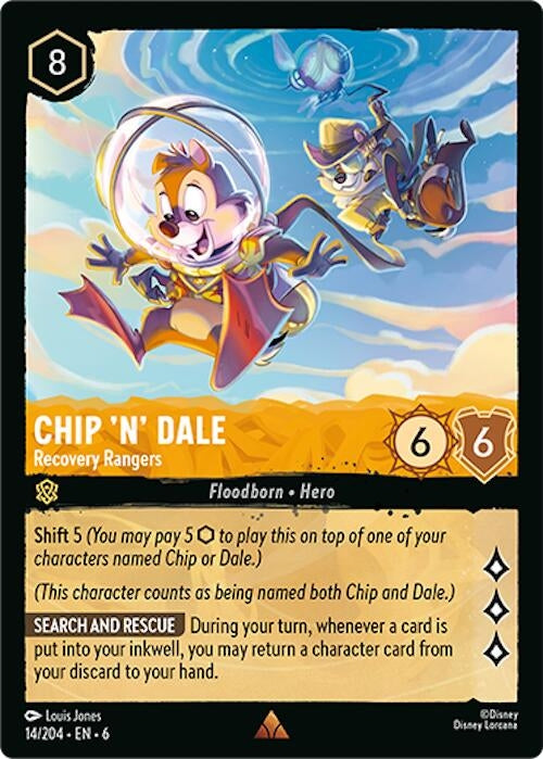 Image for Chip 'n' Dale - Recovery Rangers (14/204) (Azurite Sea) (6) - Disney Lorcana