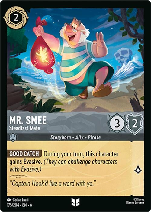 Image for Mr. Smee - Steadfast Mate (175/204) (Azurite Sea) (6) - Disney Lorcana