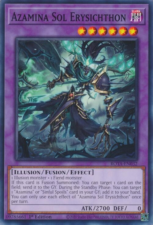 Azamina Sol Erysichthon (ROTA-EN032) (Rage of the Abyss) YuGiOh
