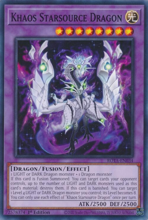 Khaos Starsource Dragon (ROTA-EN034) (Rage of the Abyss) YuGiOh