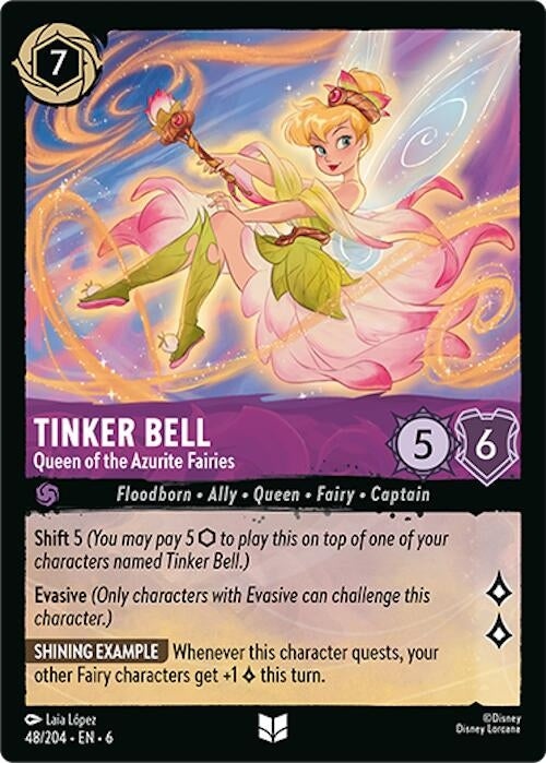 Image for Tinker Bell - Queen of the Azurite Fairies (48/204) (Azurite Sea) (6) - Disney Lorcana