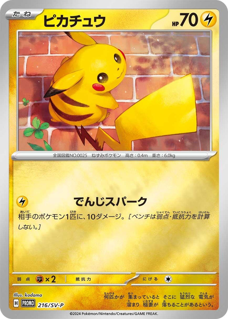 Image for Pikachu - 216/SV-P (216/SV-P) (SV-P Promotional Cards) (SV-P) - Pokemon Japan