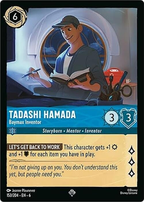 Image for Tadashi Hamada - Baymax Inventor (153/204) (Azurite Sea) (6) - Disney Lorcana