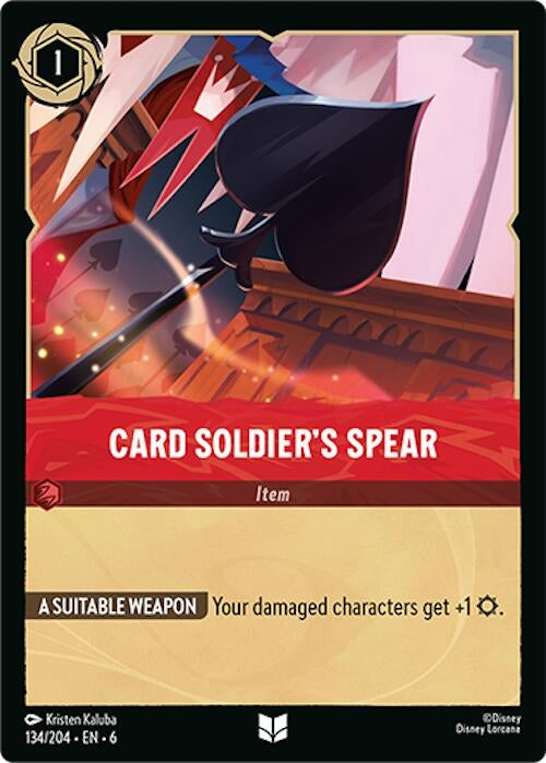 Image for Card Soldier's Spear (134/204) (Azurite Sea) (6) - Disney Lorcana