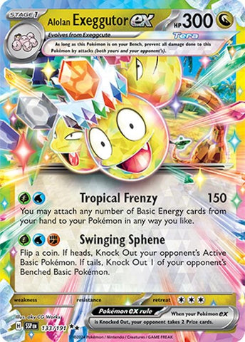 Image for Alolan Exeggutor ex (133/191) (SV08: Surging Sparks) - Pokemon